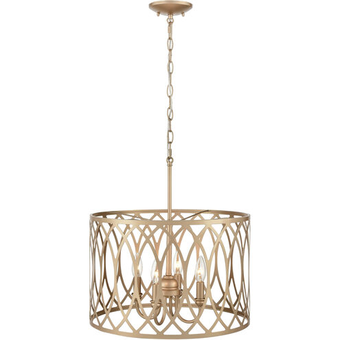 Arelyn 4 Light 18 inch Painted Modern Gold Pendant Ceiling Light